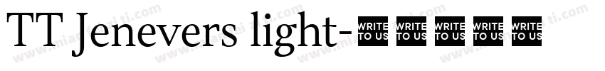 TT Jenevers light字体转换